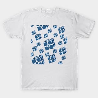 Blue metallic cubes T-Shirt